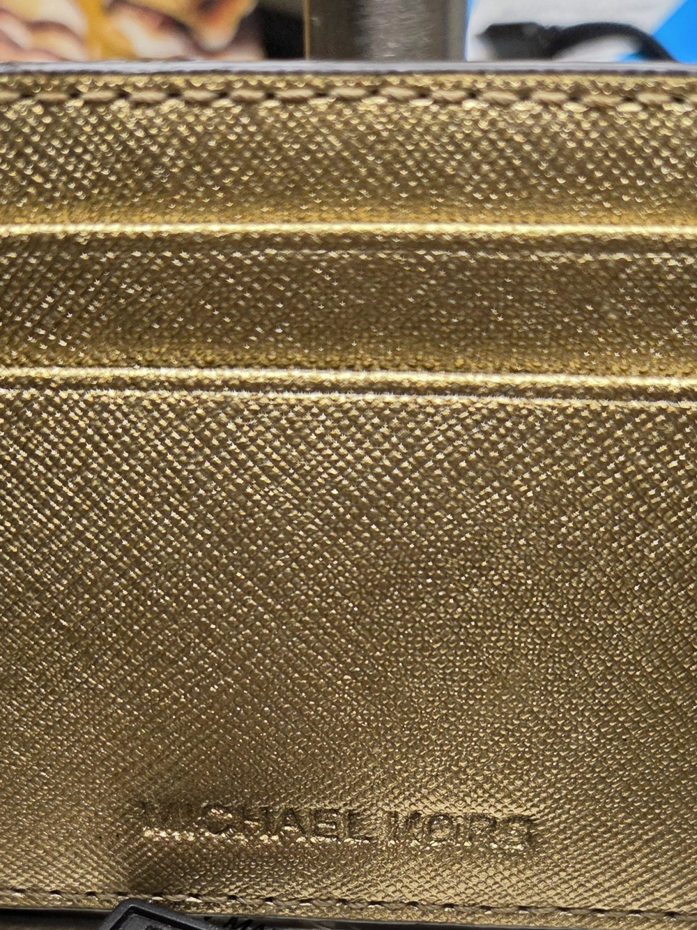 Michael Kors Metallic Gold Card Holder